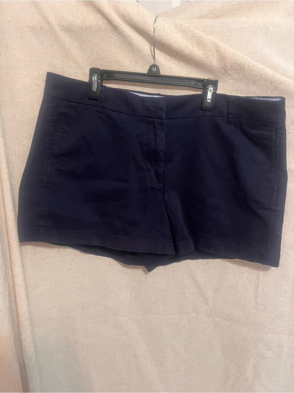 J. Crew Navy Cotton Bermuda Shorts. 4 “